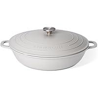 Nuovva Dutch 5.5-Quart Cast Aluminum Oven Pot with Lid, Grey 