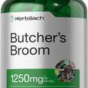 Horbaach Butchers Broom Capsules | 120 Count | Non-GMO, Gluten Free | Traditional Herb Root Extract Supplement BBD: 04/2028