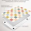 Seorsok Compatible with New MacBook Air 13.6 inch Case M4 M3 M2 2025 2024-2022 Release A3240 A2681 A3113 Touch ID,Cute Colorful Grids Plastic Hard Shell Case with Keyboard Cover,Retro Checkered