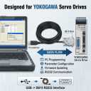 FT232RL USB to DB15 15-Pin Male Serial Cable, 1.8m for YOKOGAWA Servo Drives, RS232 Communication and PC Programming Cable