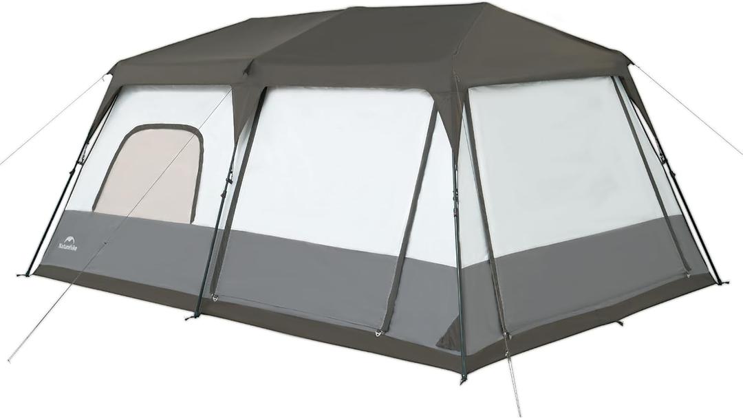 Naturehike Cape 4/6/8 Person Camping Tent, 60S Easy Setup Instant Tent Pop up Tent, Waterproof Large Tall 6/8 Person Tents for Camping, Car Camping, Brown