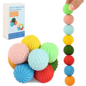 Silicone Magnetic BallsFidget ToysGift for Teenage , Fun Textures Magnetic Balls Gift fo Novelty Toy for Kids or Adults(8PCS)