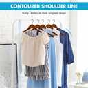 JS HANGER Wooden Hangers 20 Pack - Durable & Slim Coat Hanger - Suit Hanger with 360-Degree Rotatable Hook - Wood Hangers with Shoulder Grooves
