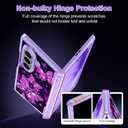 Hekodonk for Galaxy Z Fold 7 Case,[Compatible with MagSafe][Glow in The Dark][Front Screen Protector][Stand][Hinge Protection],Slim Fit for Women Girls for Samsung Galaxy Z Fold 7,All Purple