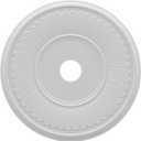 Ekena Millwork CMP22BE Berkshire Thermoformed PVC Ceiling Medallion (Fits Canopies up to 10 1/8"), 22"OD x 3 1/2"ID x 1"P (Unfinished)