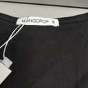 MANGOPOP Sweetheart V Neck Bodysuits for Women Long Short Sleeve Body Suits Tops Shirt (Small)