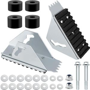 Aluminum Anti-Skid Shoe Kit for Extension Ladders,Rubber Padded Feet,Extension Ladder Parts,Compatible with Werner D1200, D1300, D1700, D1800 Models,2 Pack Ladders Feet Replacement Parts