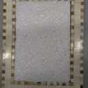 Lahumzco Bone Picture Photo Frame Checkered Pattern Beading Art Inspired Vintage Table-Top/Wall Décor Handmade Frames (5x7 Inches, Brown, White)