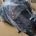 UPPAbaby Minu V3 Travel Stroller - Lightweight + Compact Design - One-Hand Fold + Unfold - from Birth + Overhead Compatible - James (Black/Carbon Frame/Black Leather)