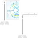 2 PCS L-Sign Adjustable Metal Banner Holder Store Counter Display Poster Stand Table Top Banner Display Stand Desktop Advertising Dack Display Sign Holder for Indoor Outdoor Store Board Display