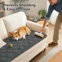 Smiry Pet Couch Covers for Dogs Washable, Non-Slip Fuzzy Couch Covers for 3 Cushion Sofa Pet Friendly, Soft Thick Furniture Protector Sofa Slipcover Mat for Dogs (Dark Grey, 27.6" x 47")