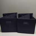 RiverRidge Folding Storage Bins with Handles Navy Cube Storage Organizer for Closet, Bedroom & Playroom - Closet Organizers Set of 2