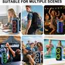Hupoaf Bluetooth Speaker, 2026 New Portable Wireless Speaker with 6D Loud Sound, IPX7 Waterproof, HD Call, RGB Lights, 12H Playtime for Home/Party/Outdoor/Beach, Electronic Gadgets, Birthday Gift