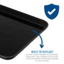 Carlisle FoodService Products Market Tray, Fiberglass Serving Platter for Food, Commercial and Home Use to Serve and Display, 8.75" x 25.5", 12 Count, Ebony