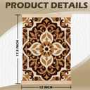 SPBL&L Floral Mexican Wall Art, Boho Abstract Flower Poster Hanger Frame, Burnt Orange Terracotta Botanical Hanging Canvas Pictures Prints Wall Decor for Home Bedroom, 12x16 Inch Set of 2