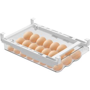 Egg Holder For RefrigeratorMini Fridge Drawer Organizer Egg Storage Bin Clear Egg Tray Clear Plastic Storage Container