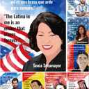 Fiupan Spanish English Hispanic Heritage Month Poster, 8Pcs Back to School Celebrity Motivational Quotes Classroom Poster Set, Festival Celebration Unframed Art for School Office (Dark Blue & Red)