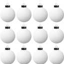 12 Pcs Velvet Christmas Balls Bulk Shatterproof Plastic Christmas Tree Decorations for Decorative Hanging Baubles (12, White, 2.36Inch)