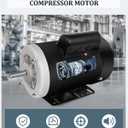 Electric Motor, 1/2HP Farm Duty Motor, Single Phase Motor 1750RPM 115/230V 56 Frame 5/8" Shaft Diameter 60HZ 4Pole TEFC CW/CCW