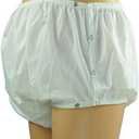 ObboMed MT-3311G "New Larger Leg Circumference" Snap-On Reusable Washable Waterproof Incontinent Underpants, Cover-up Diaper for Patients, Elders, Adult Men and Women – White (M: 28 – 34 inches)