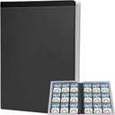9 Pocket Trading Card Binder - 360 Cards Capacity, 20 Side-Loading Pages, Book-Style Closure with Clear Artwork Pockets, Black Binder for Baseball/Trading/TCG Cards, Sports Memorabilia
