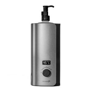 DERMALOGIC Massage Oil Warmer for Pro Spa Massage, Home Lotion Warmer with Digital Display, Real Time Temperature Oil Heater Beauty Salon Treatment Equipment, Metal Finish