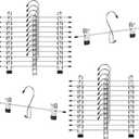 24 Pcs College Dorm Room Supplies Decor Skirt Pants Hangers with Clips Heavy Duty Clip Space Saving Stackable Add on Metal Organization and Storage for Jeans Towels Skirt Trousers Ties Socks