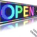 P10 Outdoor RGB Full Color WiFi Programmable Bright LED Scrolling Message Display Board 65”x14” Led Sign, Led Digital Sign Board, Perfect Solution for Store Advertising