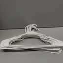 Clothes Hangers - White, Plastic Hangers 50 Pack for Shirts, Dresses, and Pants - Durable, Flexible Plastic Clothing Hangers