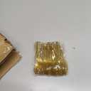 Qeirudu 3.5 oz Mini Gold Glitter Dessert Cups with Spoons - 50 Pack Gold Plastic Dessert Cups Small Parfait Shooter Cups for Party Appetizers Banana Pudding Jello