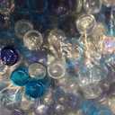 GasSaf Blended Fire Glass Beads for Outdoor Fire Pit, Fireplace, Replaces Existing Gas Logs & Lava Rocks, 3/4 Inch Glass(10 Pound)(Cobalt Blue, Caribbean Blue, Crystal Clear Luster)