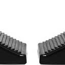 MaxxHaul 50011 Heavy-Duty Rubber Wheel Chocks with Eyebolt, Anti-Slip Design for Trailers, RVs, and Trucks (6.5" x 3.75" x 4") - 2 Pack