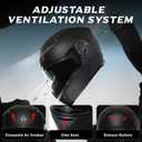 TRIANGLE Modular Motorcycle Helmets for Men Flip Up Full Face Helmet Dual Visor with Internal Sunshield DOT Approved, S