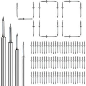 2 x ‌400 Pcs Double-Headed Skirting Nails - Seamless & Invisible Installation Screws for Baseboards, Trim and Solid Wood with Included Specific Sleeve Tool