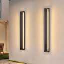 tewei 39.3 Inch Modern Outdoor Wall Sconce, Long Black LED Exterior Lighting Fixtures, Modern Large Outdoor Front Porch Lights Outside Wall Mount Lights for House, Warm White 3000K, 2 Pack