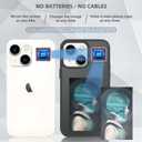 Smart Ink Phone Case,Compatible with iPhone 14 Promax,Custom Image Display AI Cell Phone Case,Electronic Ink Phone Case,Anti-Drop Silicone DIY Phone Case,Gray