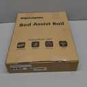 Bed Rails for Elderly Adults Safety - ASTM Approved Adjustable Bed Cane Supports 350LBS with Non-Slip Grip & Storage Pocket, Stable Bed Assist Rails for Seniors, Tool-Free (Medium, Black Curved Handle)