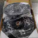 CAP Barbell Economy Olympic Bumper Plate Set with Gray Logo, Black, 15 lb Pair
