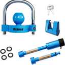 RETRUE Keyed Alike Trailer Lock Set Tow & Store Lock Kit Include Universal Coupler Lock & Dual Hitch Receiver Pin Lock & Trailer Tongue Lock, Blue