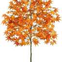 Fall Tree Outdoor 6.5FT Tall Artificial Maple Trees Potted Natural Autumn Tree for Porch Faux Fall Tree for Home Decor Indoor Floor Front Porch Entrance Halloween Thanksgiving (1 Pcs)