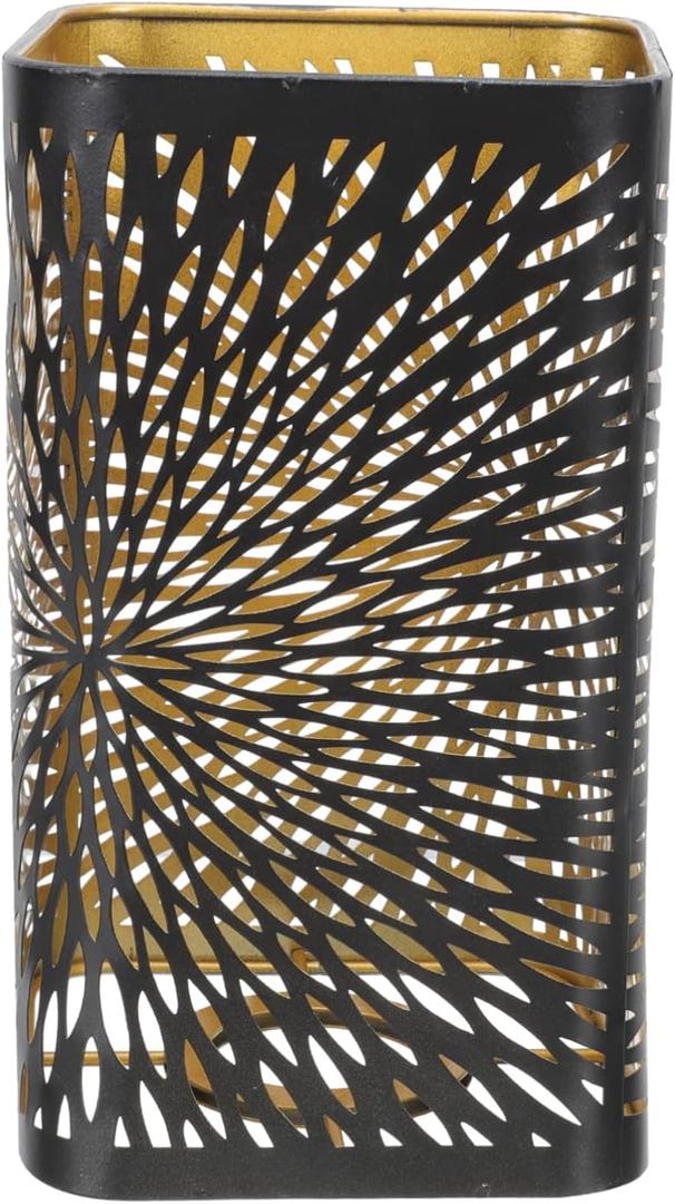 Lurrose Iron Lampshade Hollow Carved Clip on Lampshade Modern Decorative Lamp Cover for Bedside Floor Table Light (Style 3)