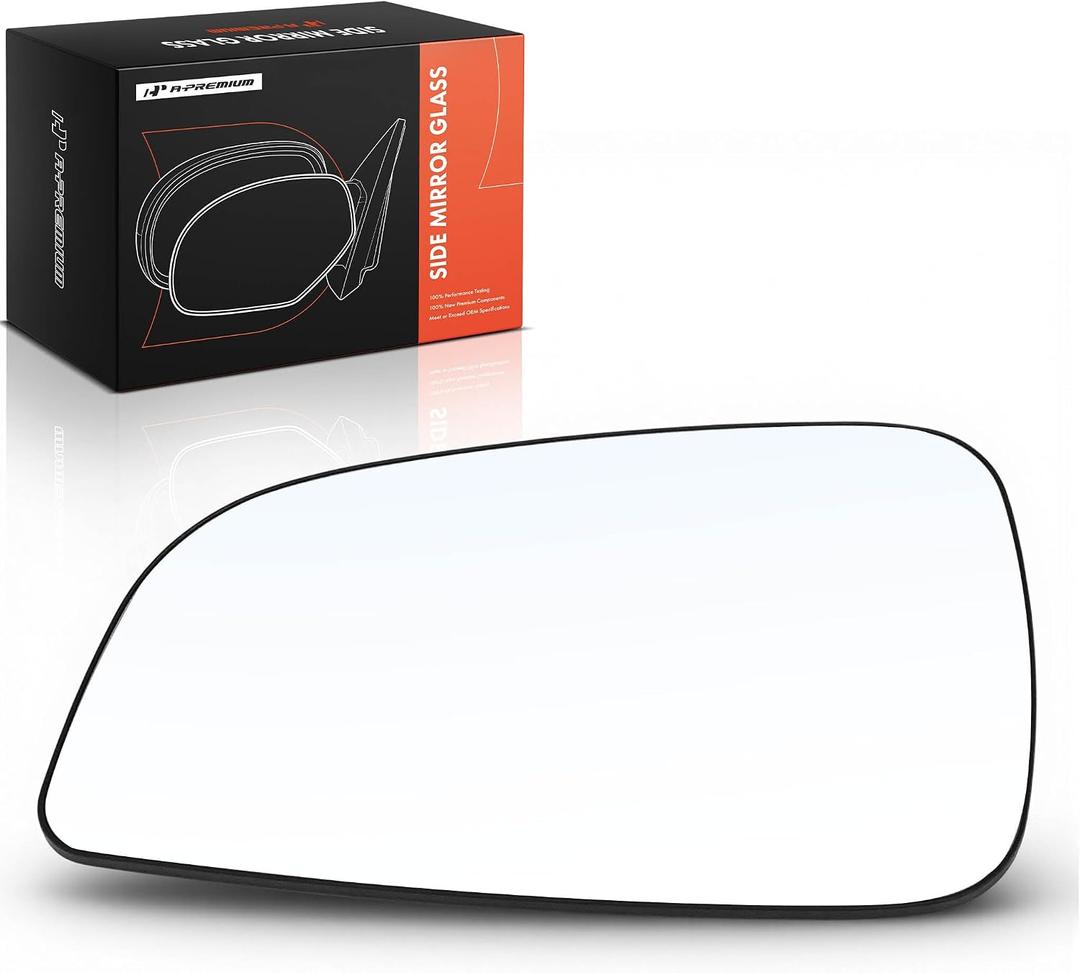 A-Premium Right Passenger Side Non-Heated Mirror Glass with Backing Plate - Compatible with Chevrolet Malibu 2008-2012 & Saturn Aura 2007-2009 - Exterior Side View Convex Mirror