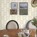 2 x Heroad Peel and Stick Wallpaper Boho Wallpaper Beige Orange Geometric Striped Boho Contact Paper Removable Wall Paper Self-Adhesive for Bedroom Cabinets Decoration Thicken Vinyl 17.3" x 78.7"