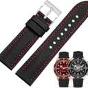 Nylon Leather Watch Band Quick Release Waterproof Resistant Oxford Fabric Durable Hybrid Premium Nylon Fiber Genuine Leather Universal Replacement Strap 18mm 19mm 20mm 21mm 22mm for Men Women