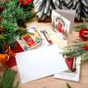 48 Pcs 4x6 Inch Christmas Red Doors Card with White Envelopes Holiday Greeting Cards Thank You Merry Christmas Welcome Cards Xmas Money Gift Card Holders