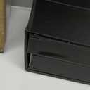 GUOER Jewelry Box for Women Girl Wife 3 Layers Large PU Leather Jewelry Organizer Storage Case with Two drawers Display for Earrings Bracelets Rings Watches (Black)