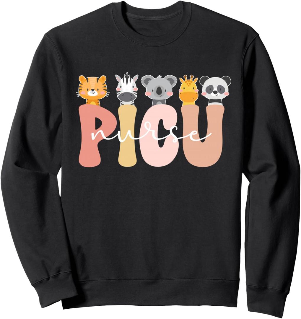 Cute PICU Nurse Pediatric Intensive Care Unit Sweatshirt M