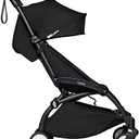 BABYZEN YOYO2 Stroller - Lightweight & Compact - Includes Black Frame, Black Seat Cushion + Matching Canopy - Suitable for Children Up to 48.5 Lbs
