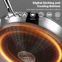 Wok Pan, 13-Inch Stainless Steel Woks & Stir-Fry Pans Nonstick, Wok Pan with Lid for Induction, HybridElectric, Gas, Halogen, All Stoves, Professional PFOA Free Cookware, Dishwasher & Fast Heat
