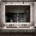 TETOTE 40 x 32 Inch LED Backlit Bathroom Vanity Mirror,Anti-Fog,Dimmable,CRI90+,Touch Button,Water Proof,Horizontal/Vertical Wall Mounted with Light